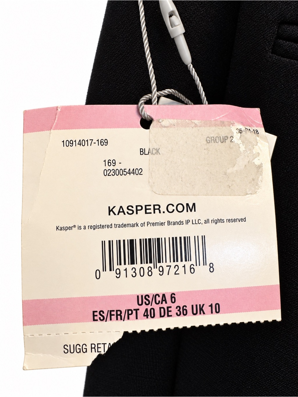 NWT Kasper Black Stretch Pencil Skirt Size 6 Lined Career Workwear - Picture 7 of 8